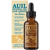 Auil Mineral Oil Ear Drops - Pharmaceutical Grade - Adults &amp; Kids | Ear Wax Removal Drops, Itchy &amp; Clogged Ear Relief, Swimmers Ear Drops, Eczema Ear Oil, Doctor Curated, Bottled in USA