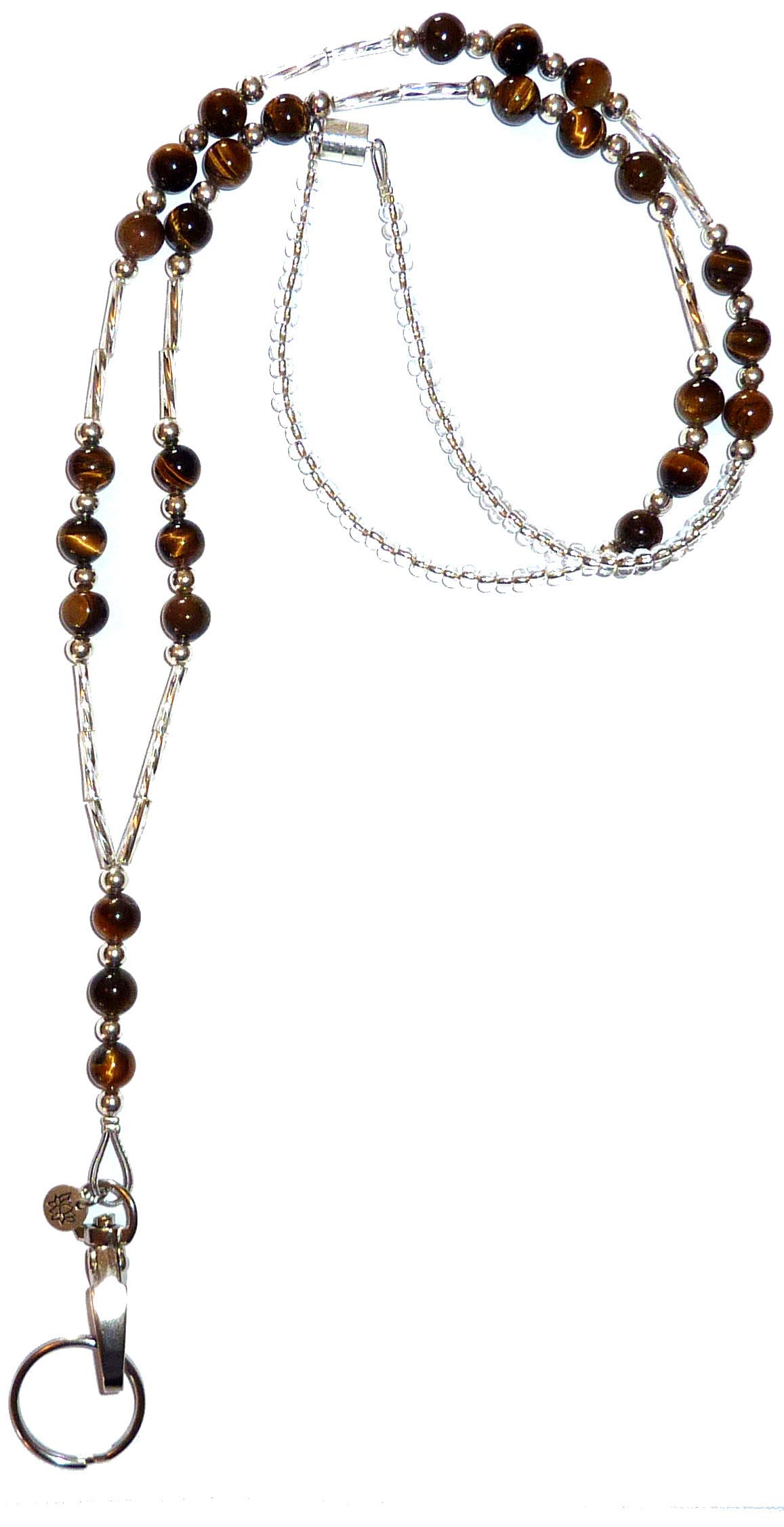 Hidden Hollow Beads Super Slim Women's Beaded Lanyard 34" Made in USA Keys ID Card Badge Holder Teacher Keys Cruise Phone, Breakaway (Safer), ‎34 Inches Long