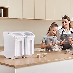 VEVOR Rice Storage Container, 4.5Gallon/20L x2