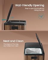 SONGMICS Dual Rubbish Bin 2-Compartment 30 L Dark Walnut LTB060N02 view 4
