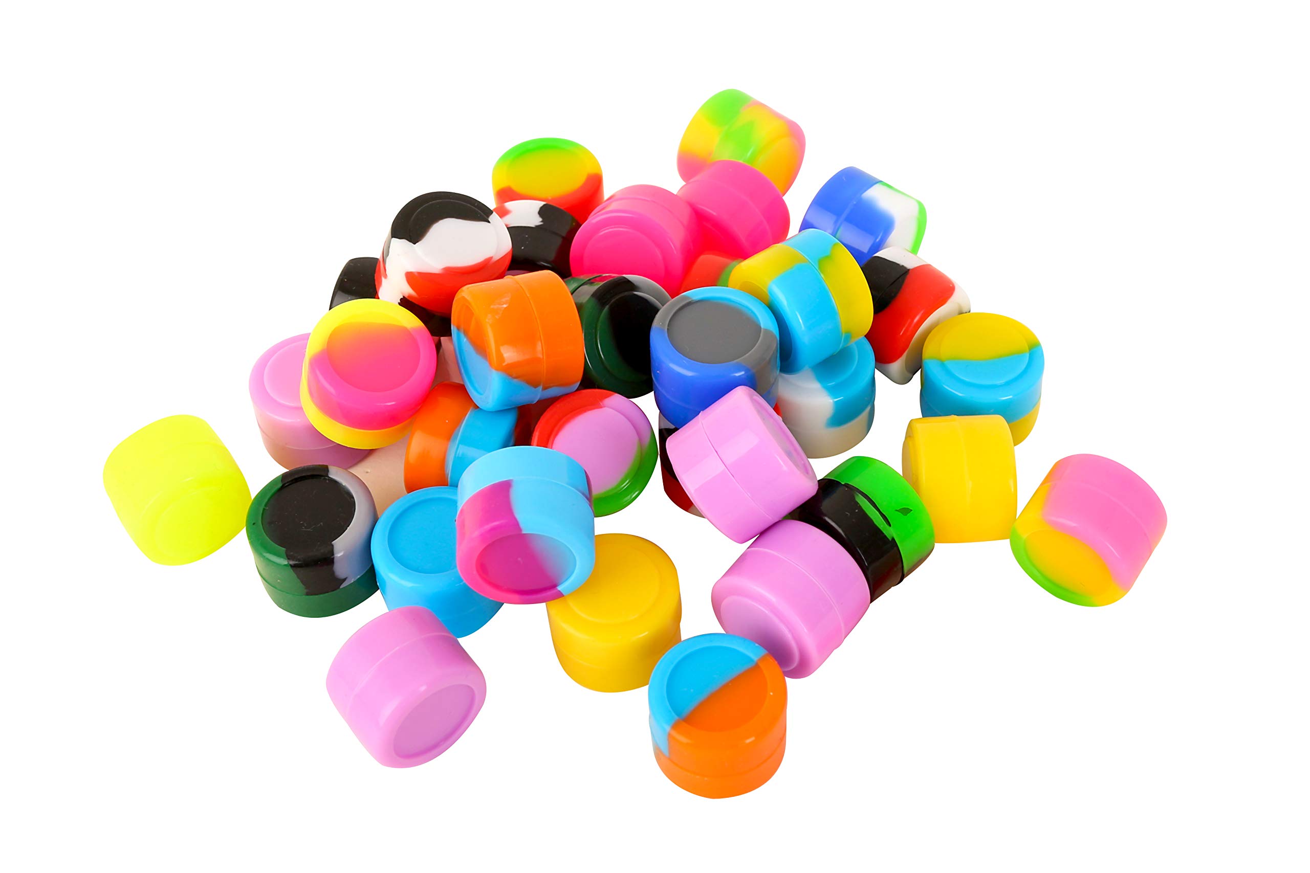 Photo 1 of 2ML 100pcs Silicone Containers Non-Stick Containers Multi Use Storage Jars Assorted Colors