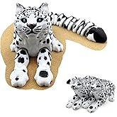Yipintang 3D Printed Creature Flexible Animals - 8 Inches Fidget Animal for Desk Décor (Snow Leopard)