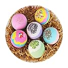 Bath Bombs Gift Set,6 Lager QVBokay Different Organic and Natural Safe Essential Oils Bath Bomb Handmade Gift Set, Best Birthday Gift Ideas for Women, Girlfriend and Kids,Mothers day Gifts idea. 4.2oz