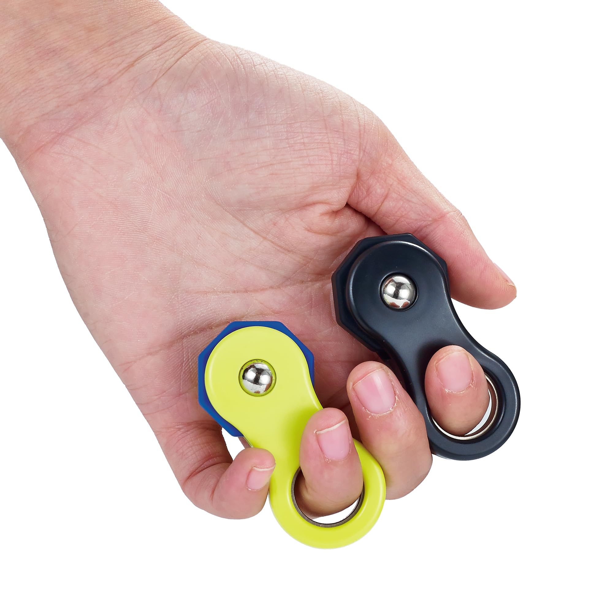 Yolscue 2 Pack Fidget Toy,Fidget Spinner Toy for Adults and Kid,Gifts Suitable for Children with Autism and ADHD,Quiet Office Desk Toy,Excellent for Relieving Stress and Anxiety Toys (Black & Yellow)