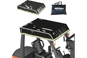BENVOL Forklift TOP Cover, Black Transparent PVC, 0.5MM Thickened,Sun Protection, UV Protection, Shade, Sun,47'W X 45'L, Suitable for 6000lb Forklift Roof