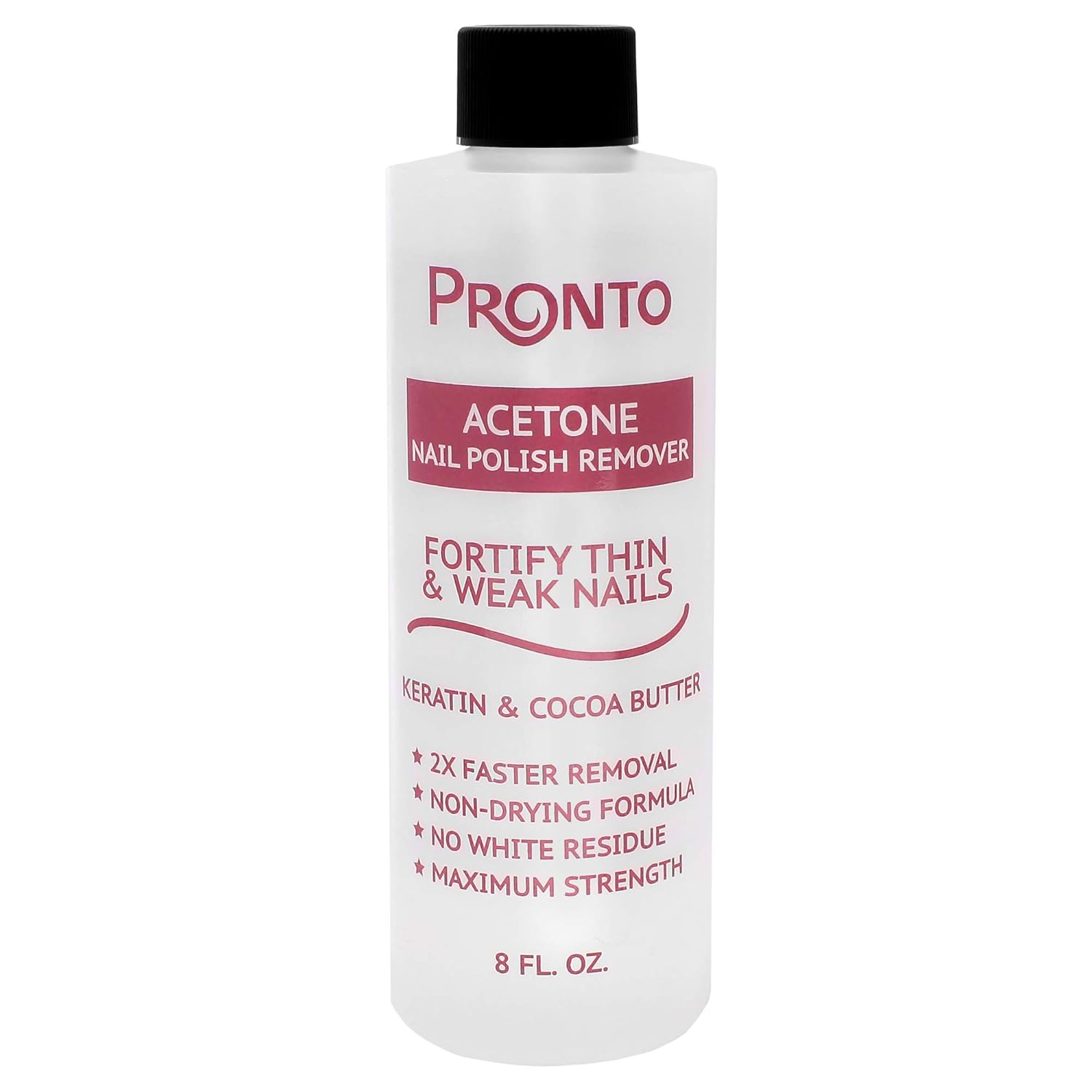 Pronto Nail Polish Acetone Remover with Nourishing Keratin and Cocoa Butter – For Natural, Gel, Acrylic or Sculptured Nails : Beauty