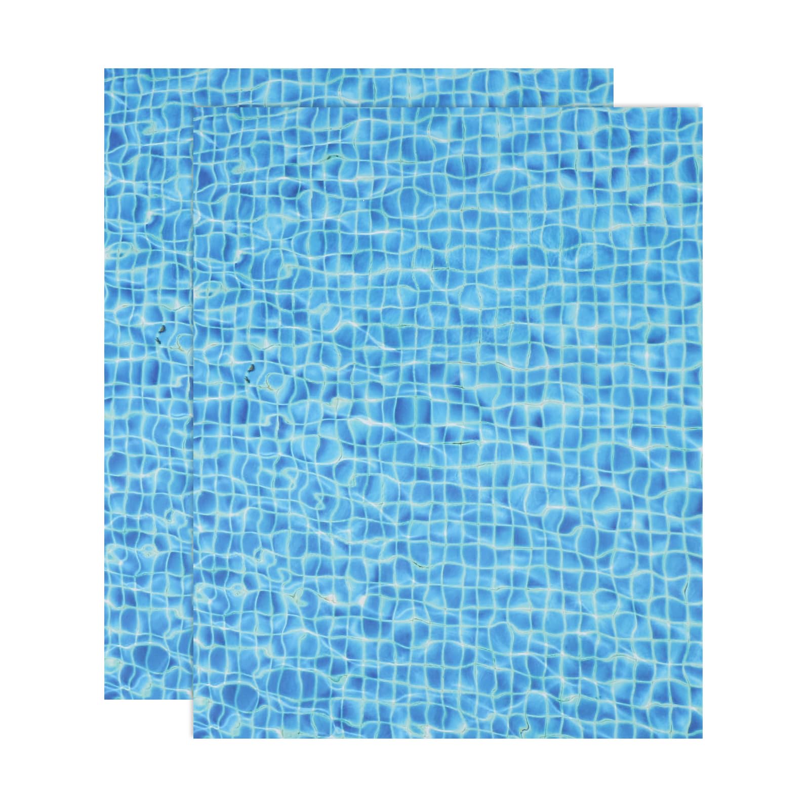 sourcing map 2 Pcs Ripple Water Sticker, Self Adhesive Artificial Water Wave Effect Stickers 11.69"x8.27" Dollhouse Wallpaper Sheets for DIY Dollhouse, Miniature Landscapes, Blue