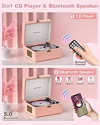 CD Player Portable for Home with Upgraded Speakers