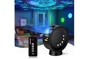 KIVOTAC Galaxy Star Projector with Remote Control, Adjustable Brightness, Time Setting - For Bedroom, Gaming, Home Theater Ceiling
