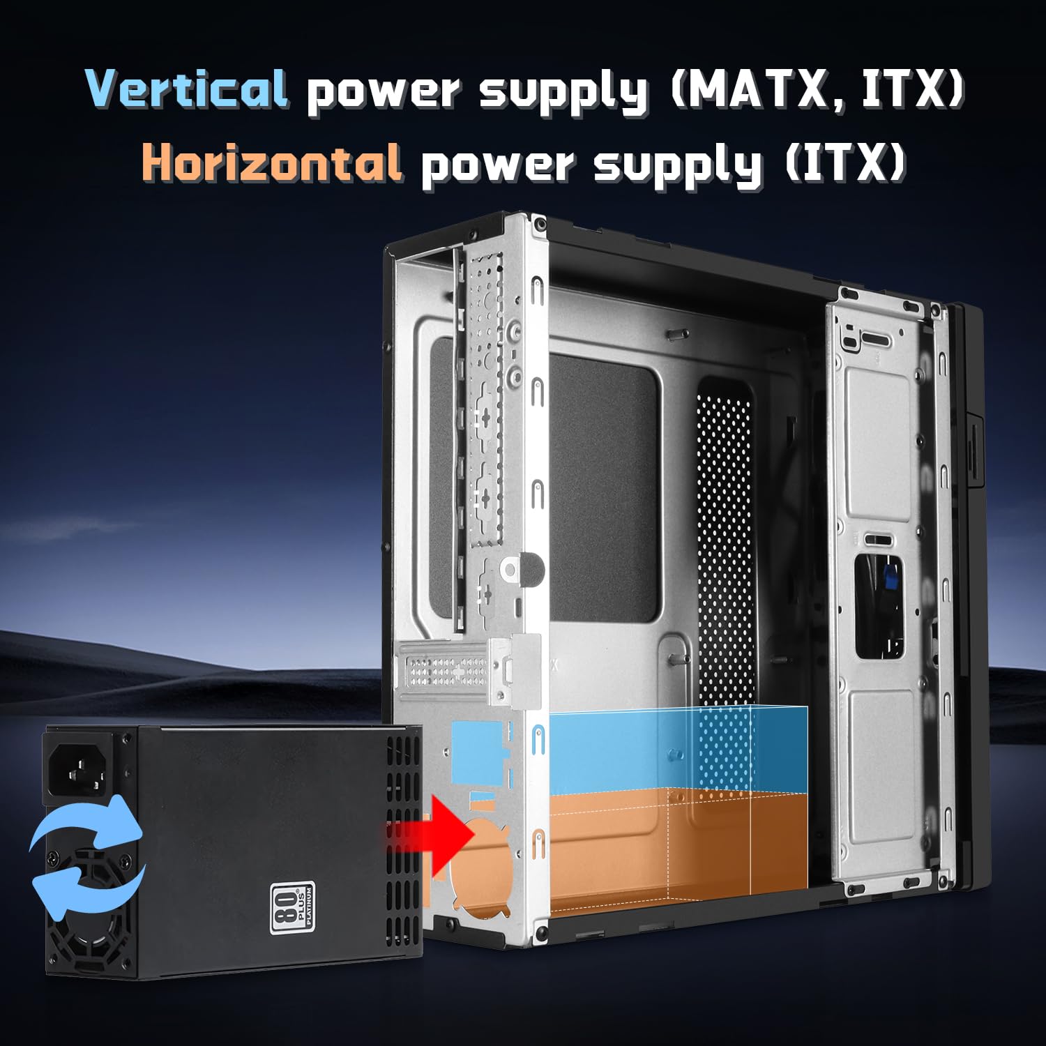 Micro ATX Case PC Case: MATX Case Mini PC ITX Desktop Computer Case Support Micro ATX MATX ITX Mini PC