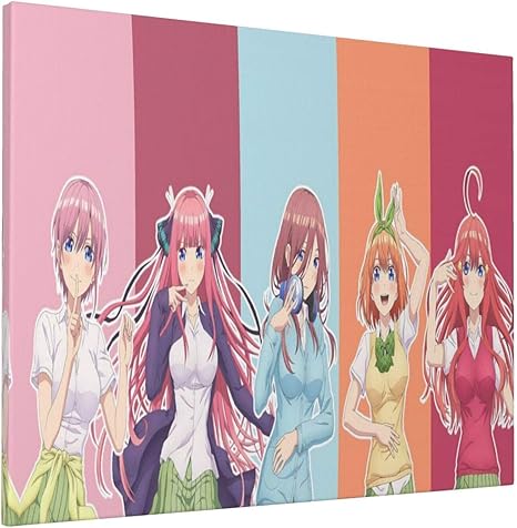 Amazon Co Jp モダンポスター フレームレス装飾画 五等分の花嫁 2 インテリア絵画 壁掛け アートポスター 額縁なし モダン 新築飾り 贈り物 キャンバス寝室の装飾風景 壁の絵 インテリ40 50cm ホーム キッチン