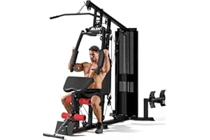 JELENS Home Gym, Multifunctional H11 Home Gym Equipment, Workout Station with 150LBS Weight Stack, Exercise Equipment with Pulley System for Full Body Training