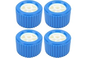 Akozon Ribbed Wobble Roller, 4PCS Blue Marine Wobble Roller 108x75x19mm Boat Trailer Roller For Boat Yacht Trailer Guides Rol
