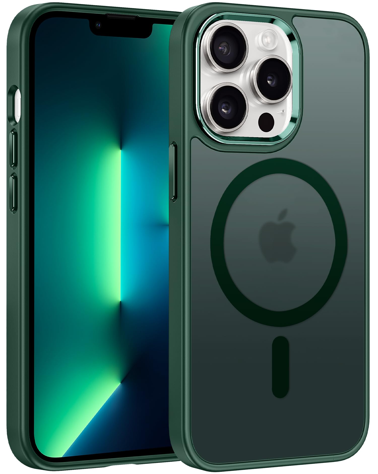 Photo 1 of FNTCASE for iPhone 13-Pro-Max Phone Case: Magnetic Translucent Matte Texture Slim Cases | Military Grade Protection Shockproof Rugged Drop Proof Protective Frosted Cellphone Cover