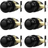 Probrico Interior Door Knob for Hallway, Black Door Knobs Closet Door Knob, Passage Door Knob with Round Ball Knob, 6 Pack