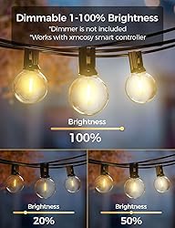 XMCOSY+ Patio Lights 75Ft Dimmable LED Outdoor