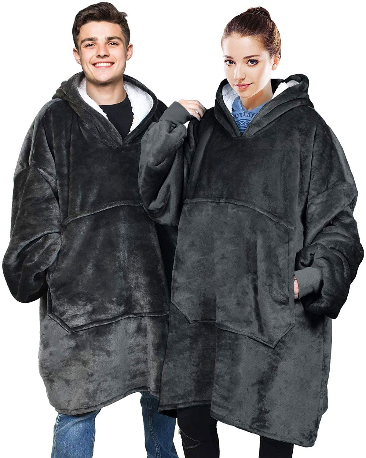 oversized sherpa hoodie sweatshirt blanket