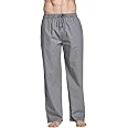 CYZ Mens 100% Cotton Pajama Pants Sleep Lounge Pajamas for Men Woven pj Pants