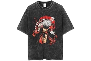QAHEART JJK Itadori Yuji T Shirt,Geto Suguru Cosplay Costume T Shirts, Casual Fashion Round Neck Short Sleeve Shirt