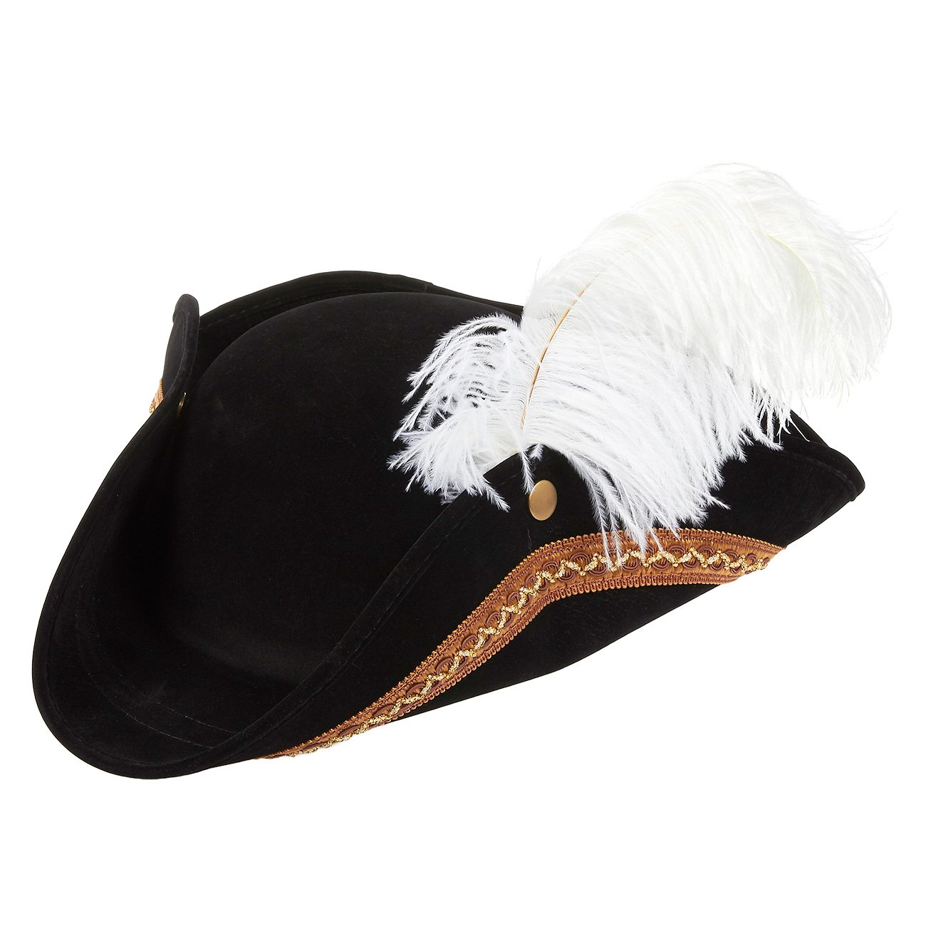 Tricorn Pirate Hat - Fun Party Pirate Costume Colonial Hat 17 x 13 x 3.5 Inches