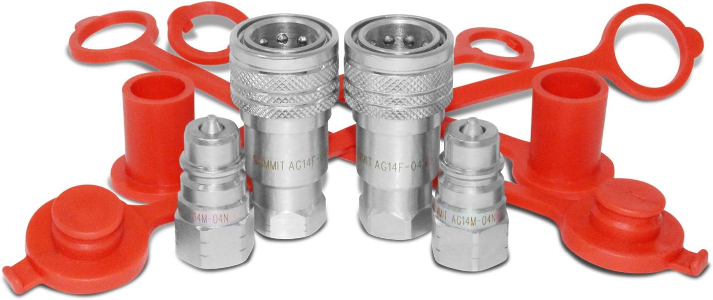 1/4” Ag ISO 5675 Hydraulic Quick Connect Pioneer Style Couplers, 1/4