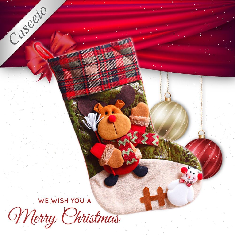 Amazon 大きい クリスマスソック Caseeto クリスマス ブーツ ソックス 靴下 プレゼント 長靴 袋 クリスマスツリー 飾り クリスマス雑貨 おもちゃ