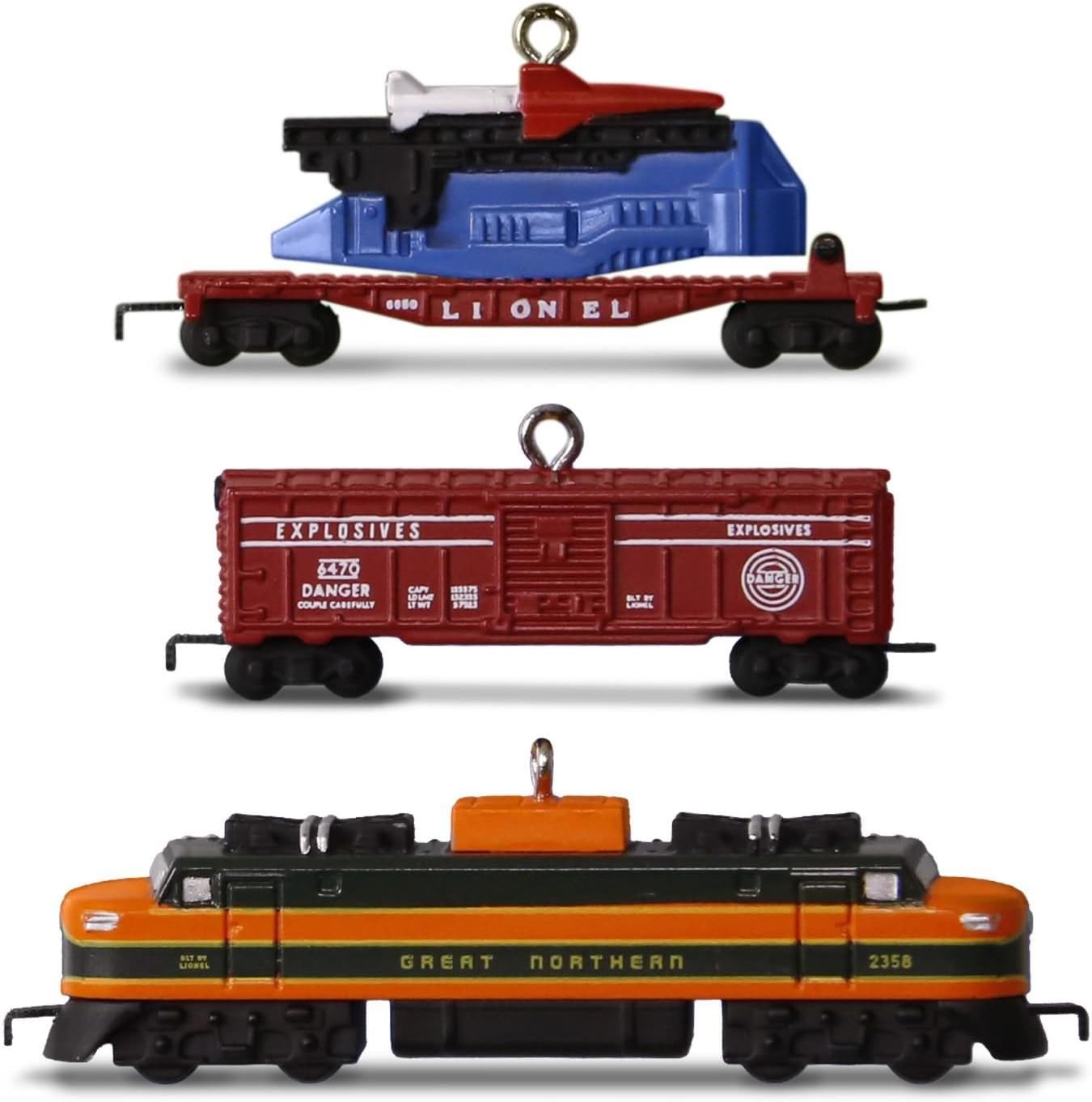 hallmark miniature train ornaments