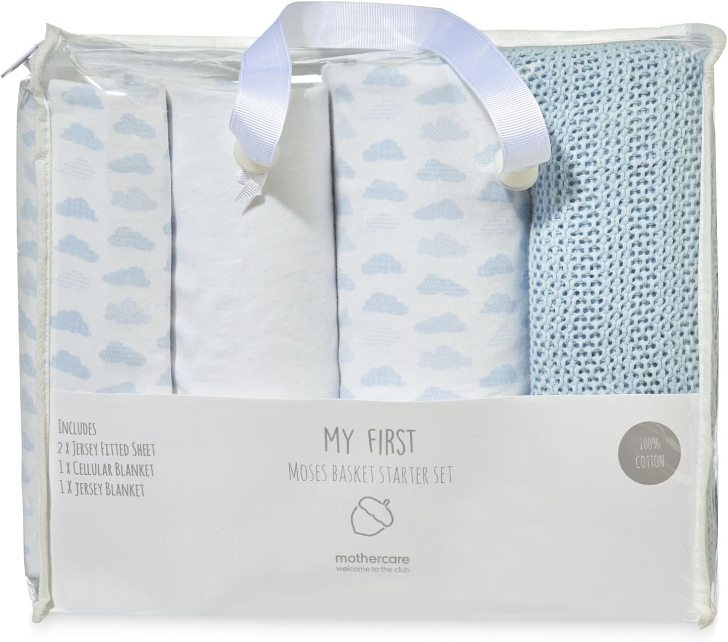 blue moses basket sheets