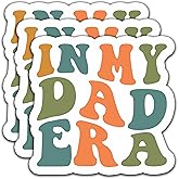 (3pcs) Dad Stickers - in My Dad Era Sticker, Waterproof Vinyl Decals – Father’s Day Gift for Dad, Daddy, Papa – Use on Water Bottle, Laptop, Tumbler, Scrapbook, Phone, 3" x2.8"