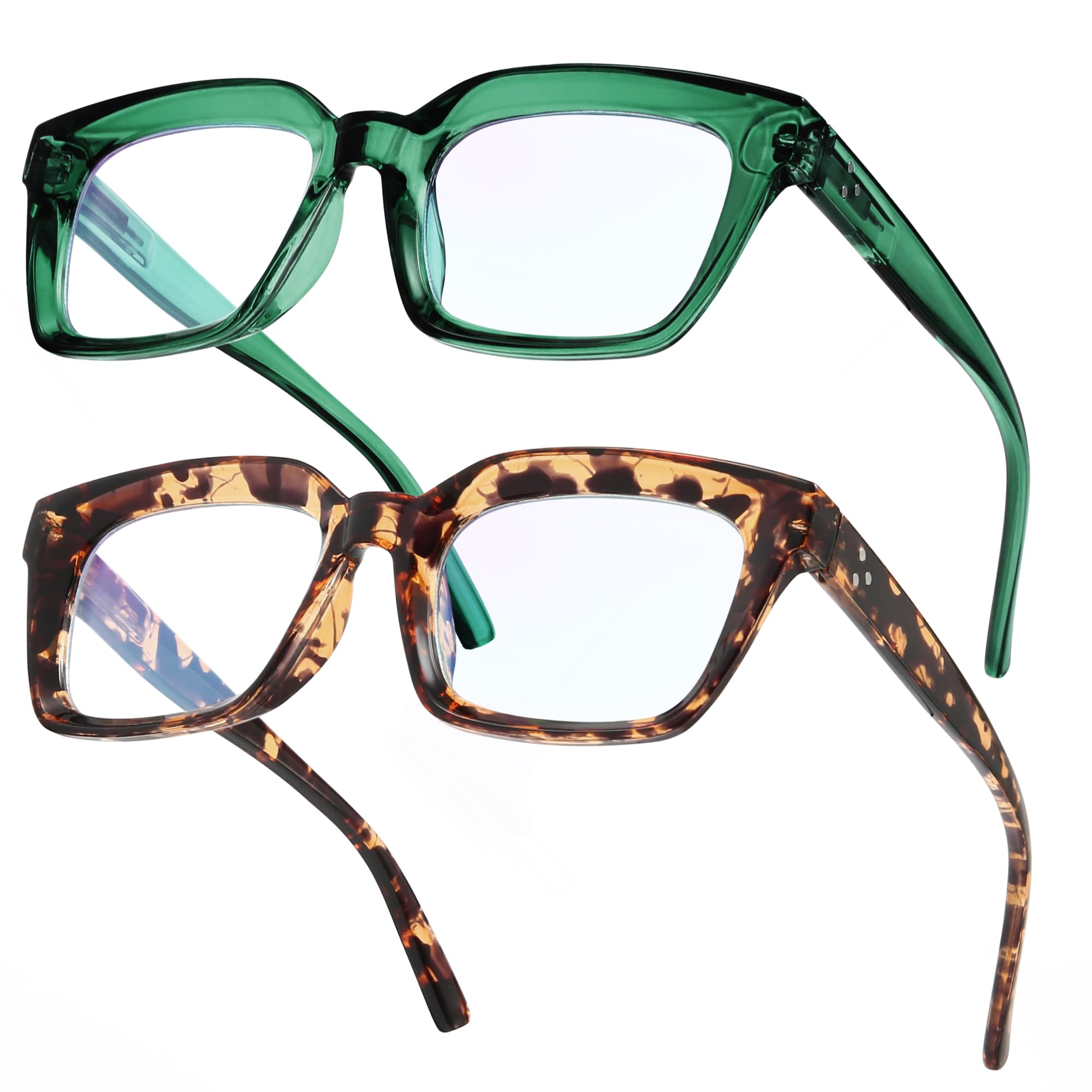 Photo 1 of IBOANN Oversized Blue Light Glasses for Woman, Funky Fashion Glasses With Preppy Look, Reduce Screen Fatigue Computer Glasses