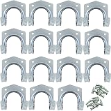 SOL 15pk DIY Tool Hooks Metal Aluminium Garage Storage with 30 Screws view 1
