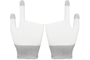 TaoYu Mobile Game Finger Gloves, Mobile Gaming Gloves, Anti-Sweat Breathable Seamless Touchscreen Finger Covers, Highly Sensitive Silver Fiber Material for Phone Games Controllers