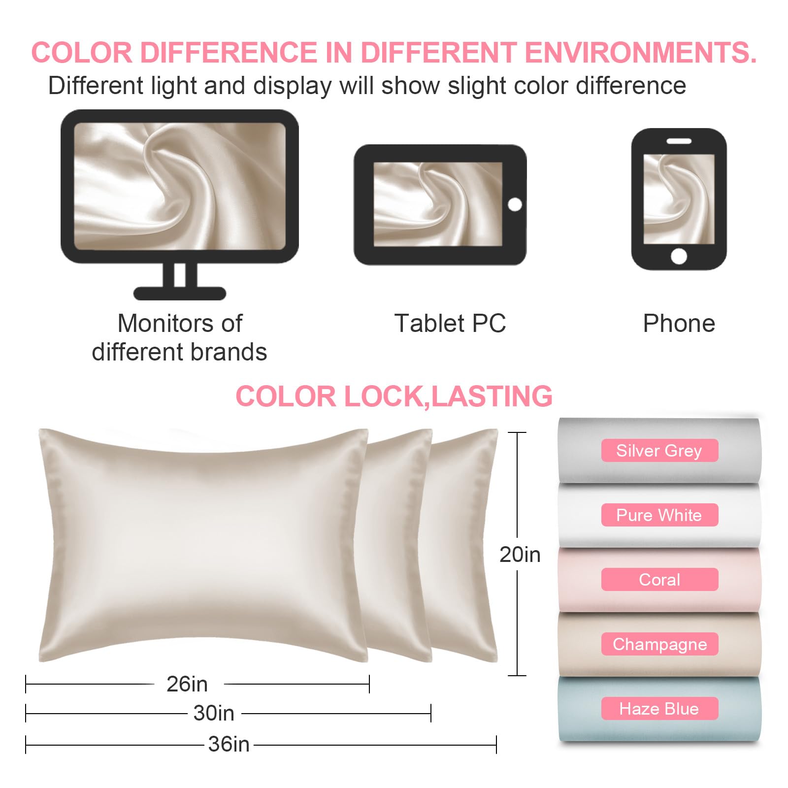 Mulberry Silk Pillow Cases Standard Size with