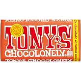 Tony&rsquo;s Chocolonely Belgian Milk Chocolate Candy Bar With Caramel &amp; Sea Salt for Snacks, Chocolate Bar for Party Favors, Gifts, or Gift Basket, 32% Cacao, Made From Quality Fairtrade Cocoa, 6.35 Oz