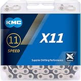 KMC X11 11 Speed Chain Silver Black 118 Links view 1