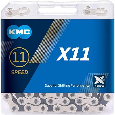 KMC X11 11 Speed Chain Silver Black 118 Links