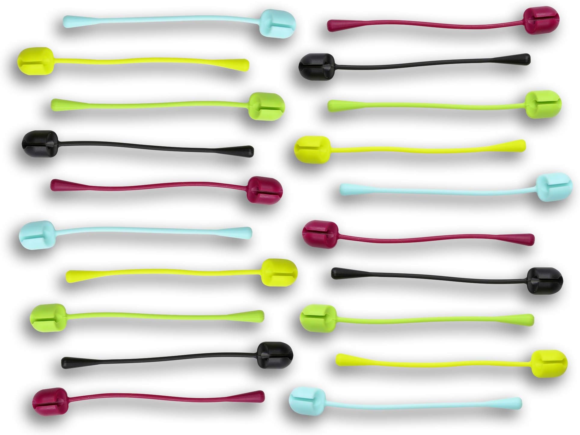 Kitchen Candy® Silicone Cable TIE Set of 20 – Extra Strong and Reusable. Dishwasher-Proof. Well-Suited for Holding Cables Together and Closing Bags