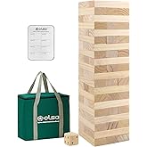 OLSA Giant Tumble Tower, Toppling Timber Game with Carrying Bag-Classic Indoor & Outdoor Family Games (2.2 Ft to 5 Ft)