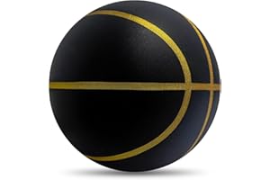 WAYNHUI Official Silent Basketball Size 7 (29.5") New Grooved Airless Foam Soundless Basketball for Quiet Dribbling and Indoor Training NOT Compressed–Gift for Youth