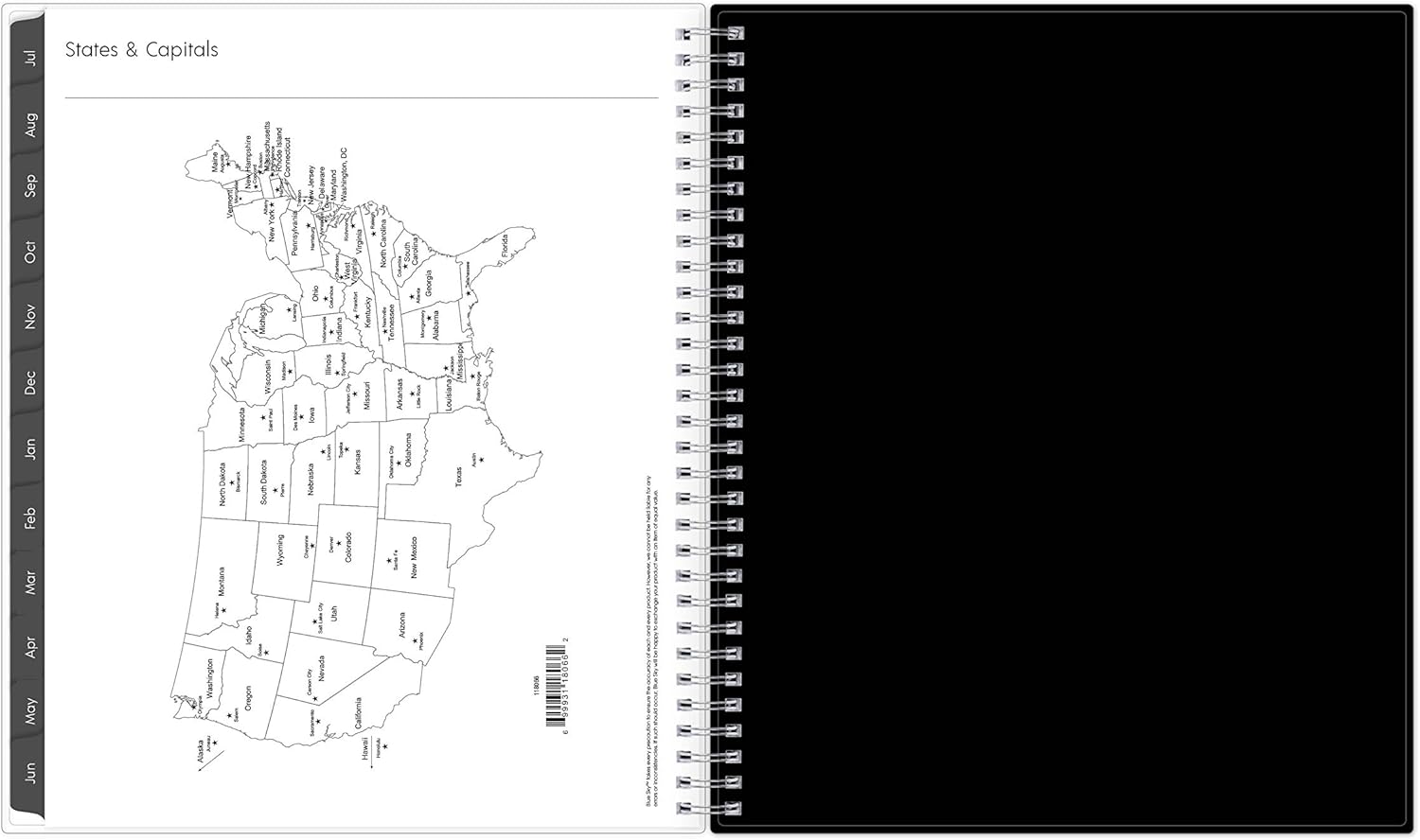 Blue Sky 2020-2021 Academic Year Monthly Planner, Flexible Cover, Twin-Wire Binding, 8" x 10", Enterprise : Office Products