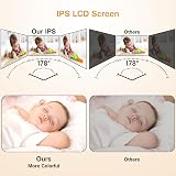 HelloBaby Baby Monitor 2 Cameras Night Vision 3.2 inch IPS Screen view 2
