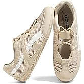 LUCKY STEP Women's Retro Casual Fashion Sneakers - Classic Thin Sole Walking Shoes - Lightweight Running Tennis Trainer Shoe - Non Slip Work Footwear