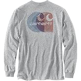 Carhartt mens Relaxed Fit Heavyweight Long-sleeve Pocket C Graphic T-shirt