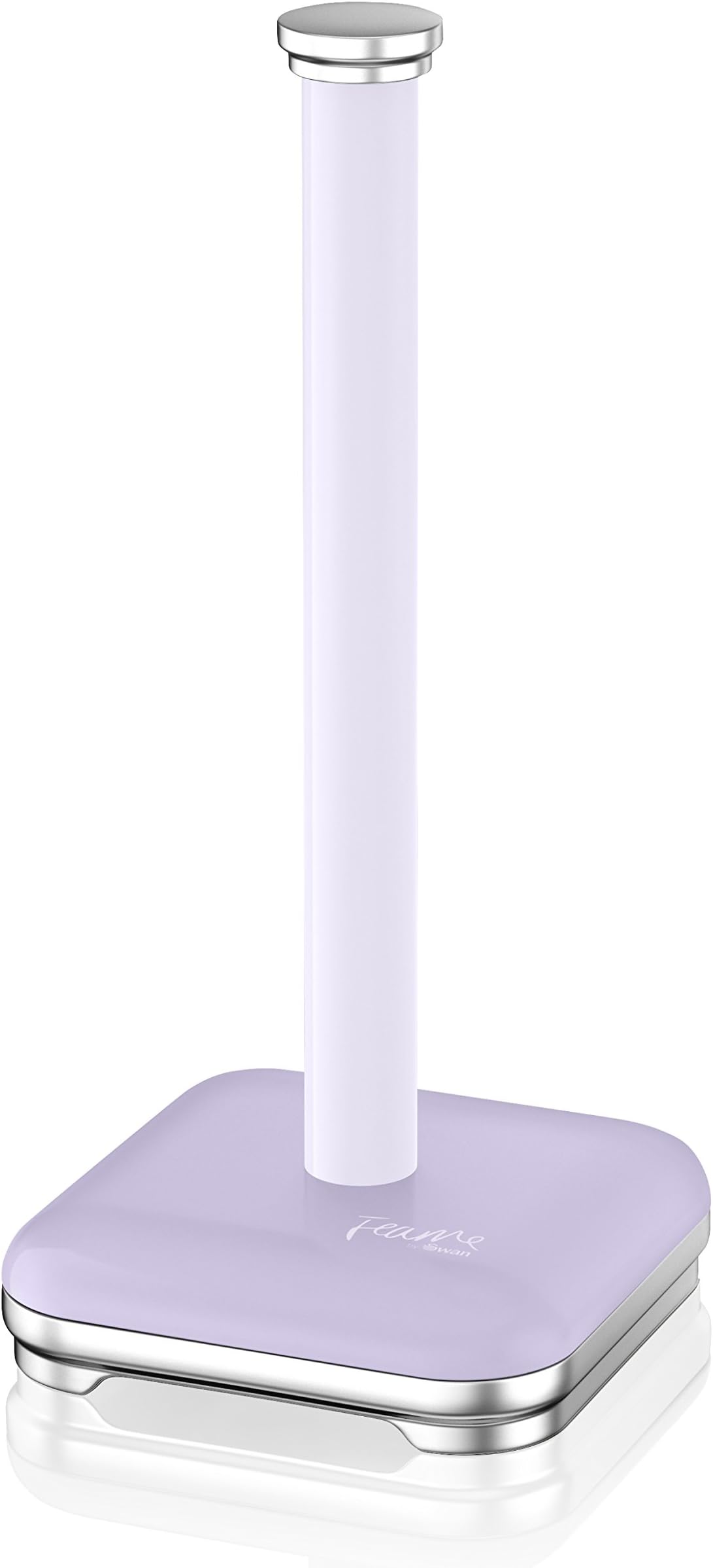 Swan SWKA1045LYN Fearne Kitchen Roll Holder with Weighted Iron Base, Lily , 15 x 15 x 31 cm