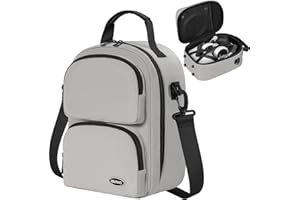 IBVIVIC Large Carrying Case for Oculus Quest 2/Meta Quest 3/Quest 3S, Hard Travel Case for BOBOVR S3 Pro/Kiwi Design Battery Head Strap and Other Accessories Travel Storage Case (Grey)