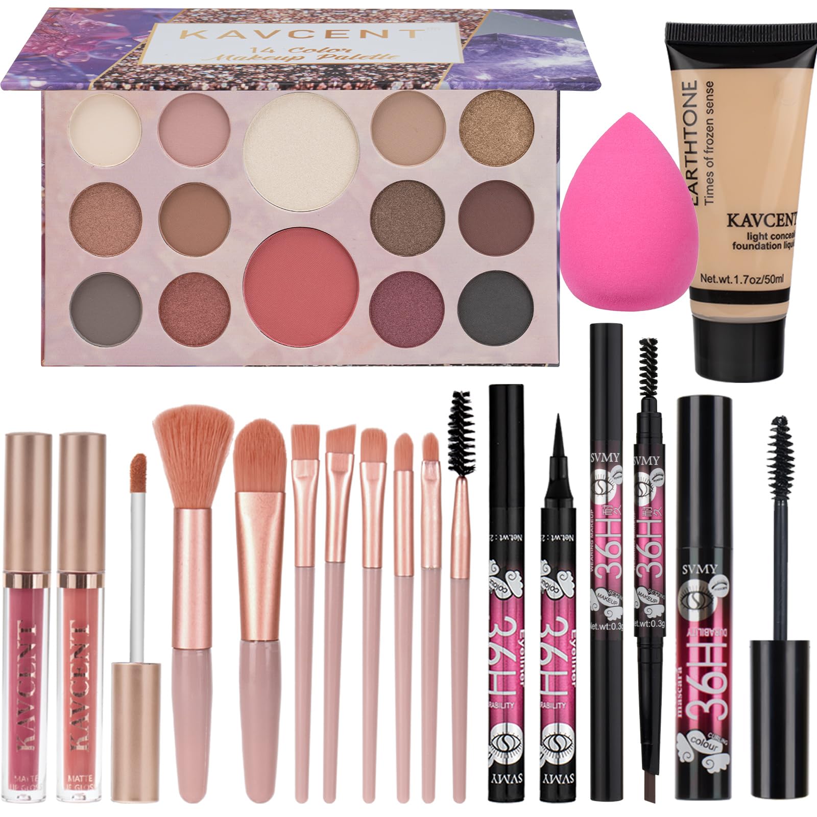 Makeup Kit for Teens Women Full Kit Makeup Sets for Women Foundation Eyeshadow Makeup Gift Set for Teen Girls Christmas Makeup kits for Teenagers 10-12