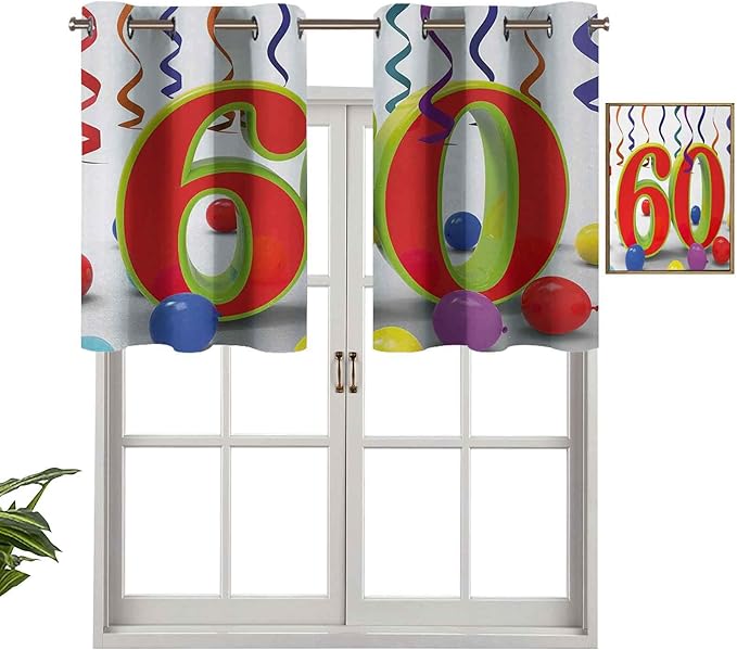 Hiiiman Cortinas térmicas aisladas con cenefa de cortina para fiestas