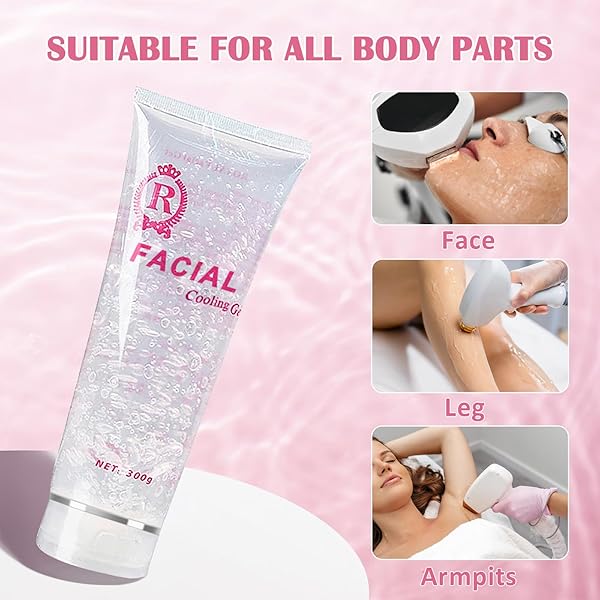 DUOVIO COUPLING AND COOLING GEL USE WITH IPL HAIR REMOVAL DEVICE AND BEAUTY FACIAL MACHINE FOR WOMEN OR MEN IN FACE AND BODY 300ML
