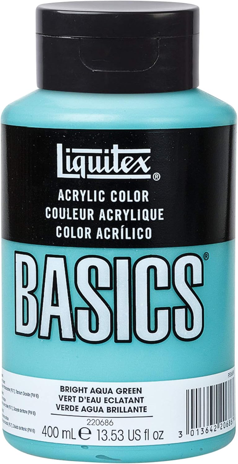 Liquitex BASICS Acrylic Paint, 13.5oz bottle, Bright Aqua