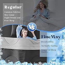 FineMay Cooling Comforter King Size, Double-Sided